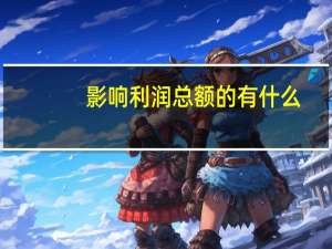 影响利润总额的有什么