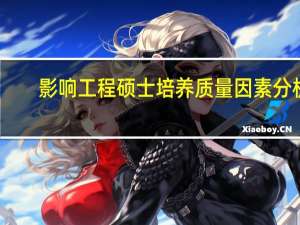 影响工程硕士培养质量因素分析