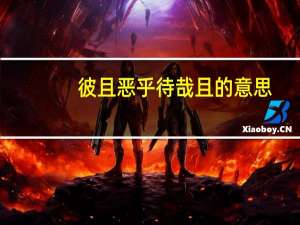 彼且恶乎待哉且的意思