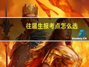 往届生报考点怎么选