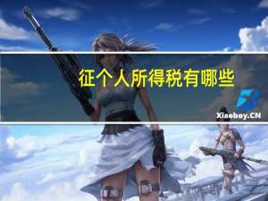 征个人所得税有哪些
