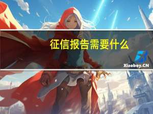 征信报告需要什么