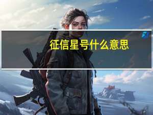 征信星号什么意思