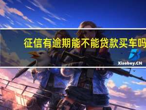 征信有逾期能不能贷款买车吗