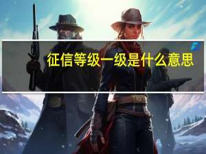 征信等级一级是什么意思