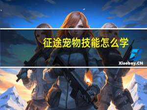 征途宠物技能怎么学