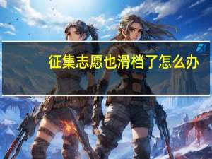 征集志愿也滑档了怎么办