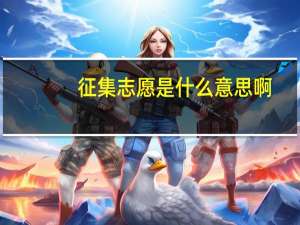 征集志愿是什么意思啊