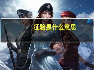 征验是什么意思
