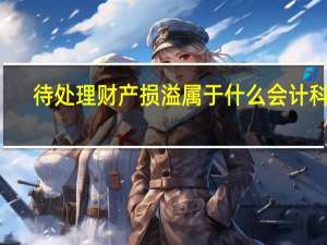 待处理财产损溢属于什么会计科目