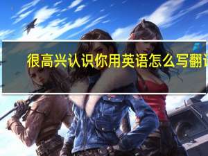很高兴认识你用英语怎么写翻译