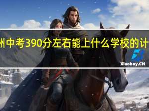徐州中考390分左右能上什么学校的计算机专业
