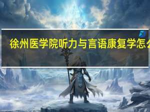 徐州医学院听力与言语康复学怎么样