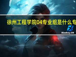 徐州工程学院04专业组是什么专业