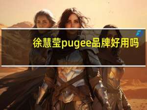 徐慧莹pugee品牌好用吗（徐慧莹）