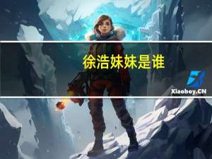 徐浩妹妹是谁（徐浩的女朋友是谁）