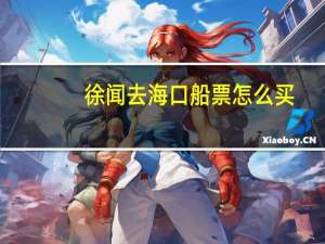 徐闻去海口船票怎么买