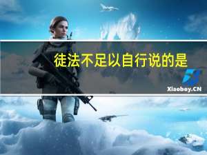 徒法不足以自行说的是