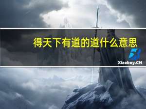 得天下有道的道什么意思