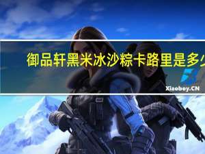 御品轩 黑米冰沙粽卡路里是多少