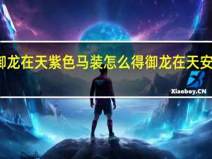 御龙在天紫色马装怎么得 御龙在天安装不了