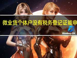 微业贷个体户没有税务登记证能申请吗