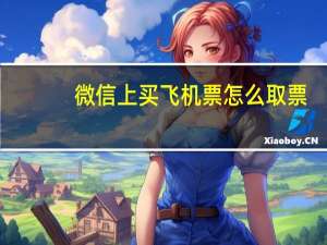 微信上买飞机票怎么取票