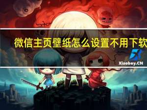 微信主页壁纸怎么设置不用下软件（微信主页壁纸怎么设置）