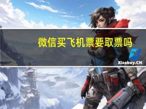 微信买飞机票要取票吗