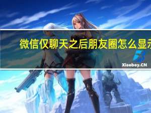 微信仅聊天之后朋友圈怎么显示（微信设置了仅聊天朋友圈怎么显示）