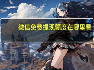 微信免费提现额度在哪里看