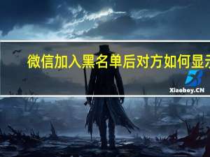 微信加入黑名单后对方如何显示