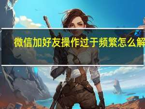 微信加好友操作过于频繁怎么解封（微信加好友操作过于频繁怎么解决）