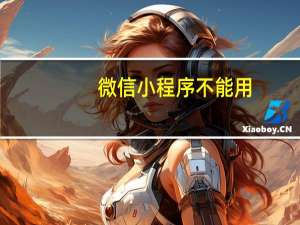 微信小程序不能用