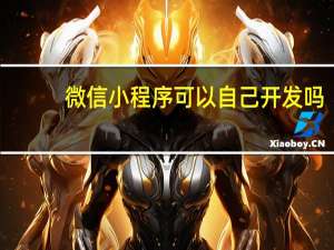 微信小程序可以自己开发吗