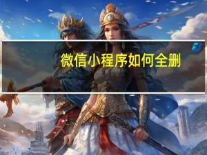 微信小程序如何全删