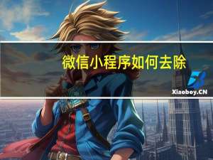 微信小程序如何去除