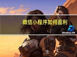 微信小程序如何盈利