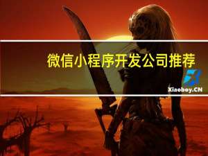 微信小程序开发公司推荐