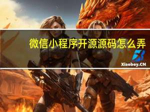 微信小程序开源源码怎么弄