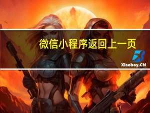 微信小程序返回上一页