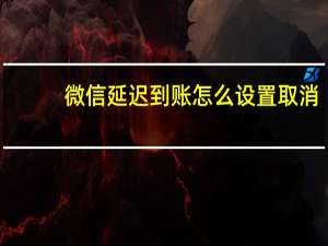 微信延迟到账怎么设置取消（微信延迟到账怎么设置）