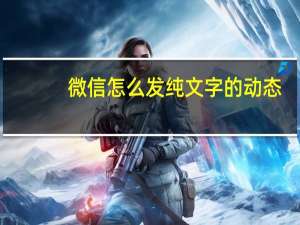微信怎么发纯文字的动态（微信怎么发纯文字）