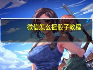 微信怎么摇骰子教程（微信怎么摇骰子）