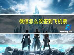 微信怎么改签到飞机票
