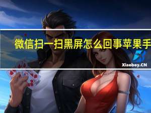 微信扫一扫黑屏怎么回事苹果手机（微信扫一扫黑屏怎么回事）