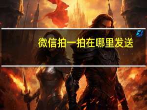 微信拍一拍在哪里发送（微信拍一拍在哪）
