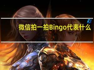 微信拍一拍Bingo代表什么