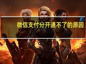 微信支付分开通不了的原因（微信支付分开通）