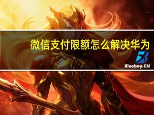 微信支付限额怎么解决华为（微信支付限额怎么解除）